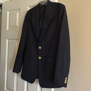 Vineyard Vines Blazer Boys 16 Navy Blue 100% Virgin Wool Gold Buttons